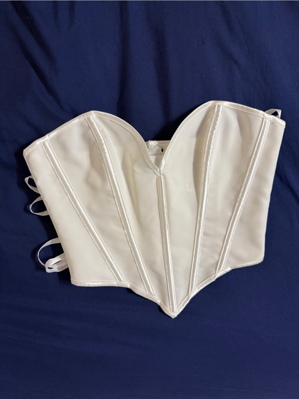 White Structured Corset Top